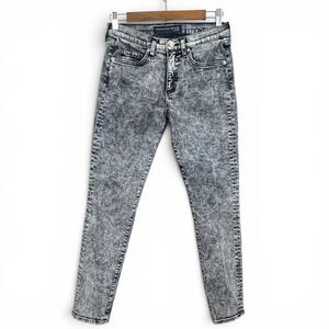 veronica beard brooke skinny jeans 28 6 black acid wash mid rise designer